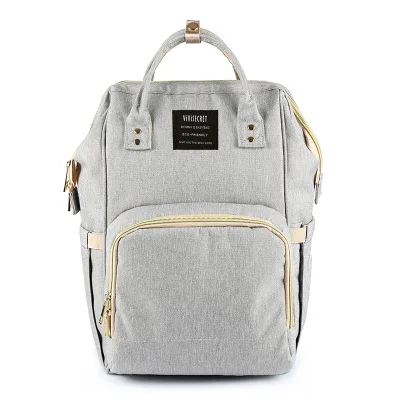 light gray Сумка для беременных, сумка для подгузников, рюкзак для мамы, сумки для подгузников, Большая вместительная детская сумка, дорожная сумка для мам, bolsa maternidade, сумка для кормления - Цвет: light gray