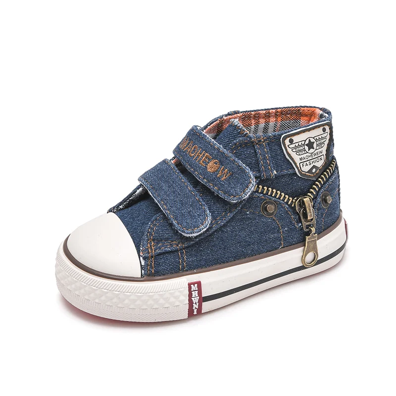 Toddler Shoes Jeans Sneakers Spring Canvas Children Denim Flat-Boots Girls Baby Brand Kids