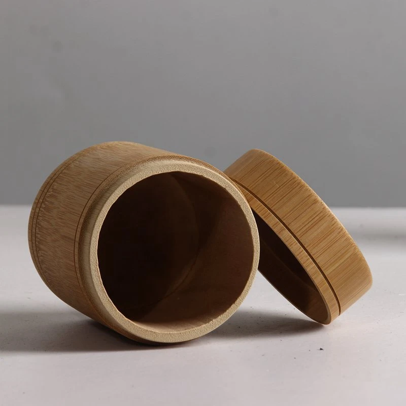 Bamboo Storage Box Coffee Tea Canister Lid Seal Kitchen Storage Jars Accessories Spice Box Case Organizer Wholesale JCX9301