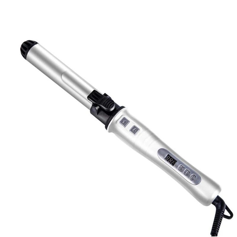 

Rotating Hair Curling Iron, Tourmaline Ceramic Hair Curler with Anti-Scald Hot Brush 2-In-1 Hair Curler