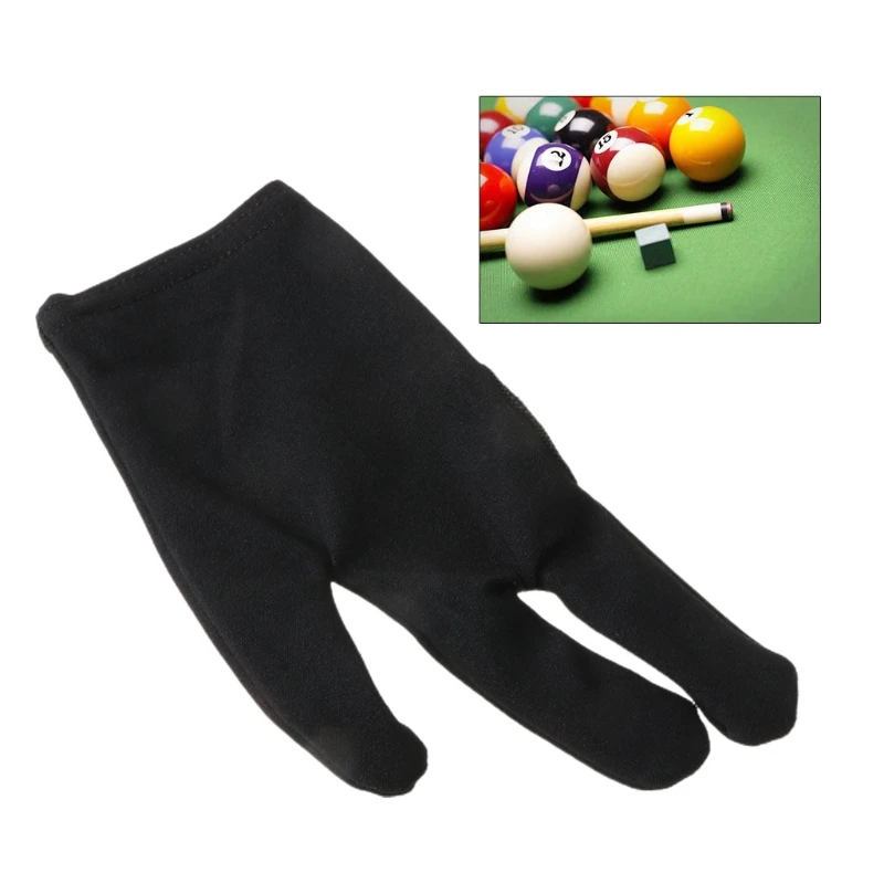 1 шт. черный кия бильярдный бассейн стрелок 3 пальцы перчатки|3 finger gloves|billiards poolcue