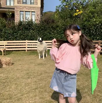 

2020 New Girls T-Shirt Full Sleeve Fashion Cotton Girls Top 2-8t PY891