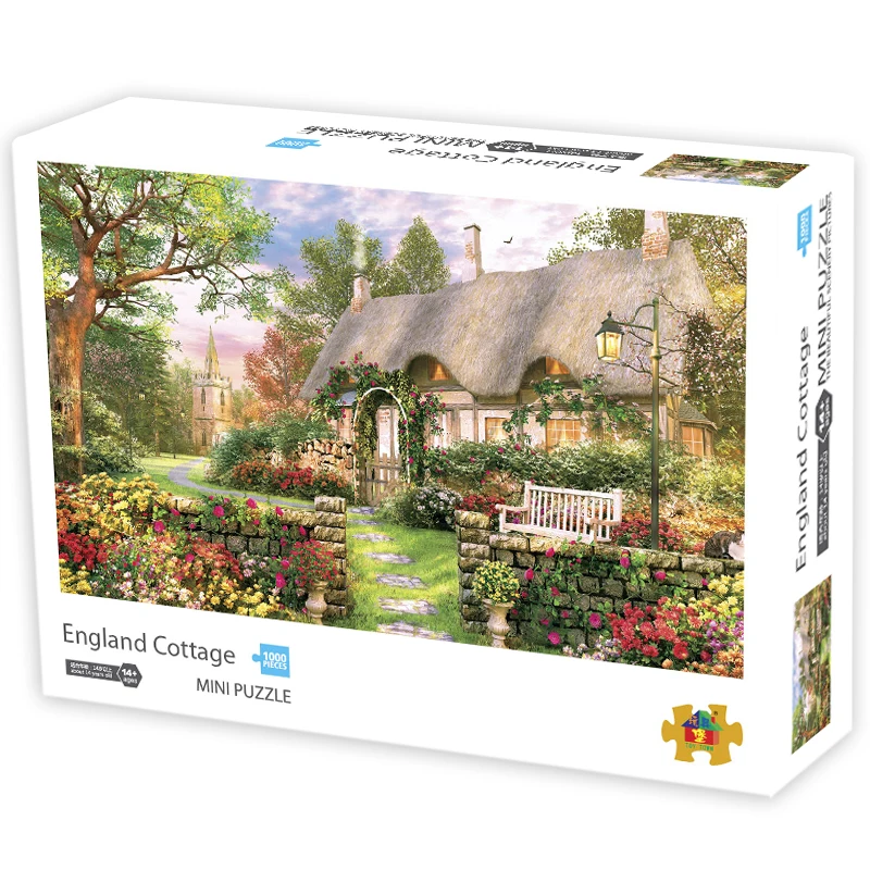 Style1 Мини-головоломка 1000 шт. для девочек, самый маленький Lanpscape Painting Puzzle, игрушка из 1000 частей для взрослых(размер 42,5x30 см - Цвет: Style1