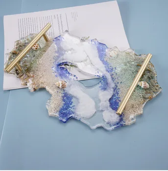 

DIY Epoxy Resin Molds Rolling Tray Silicone Mold Irregular Lace Coaster Table Decoration