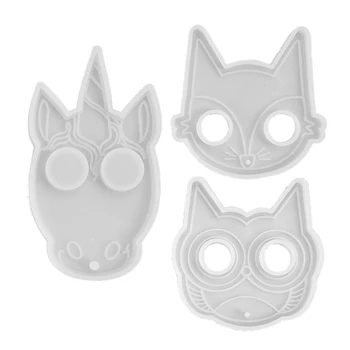 

Super Glossy Self-defense Cat Keychain Crystal Epoxy Resin Mold Silicone Mould C6UD