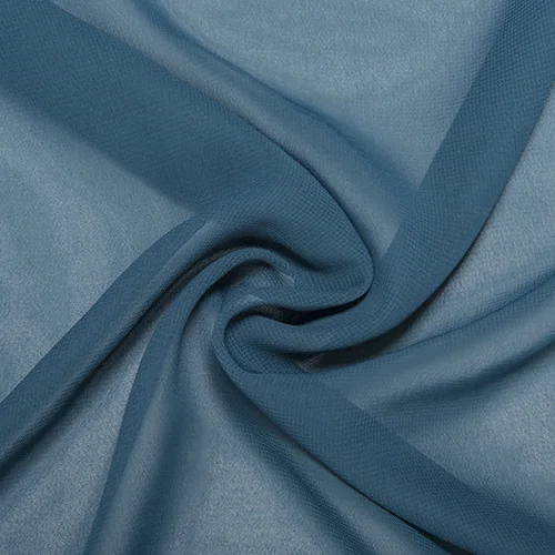 ink blue Новая мода 58 дюймов полиэстер шифон ткань сплошной цвет черный бордовый ткань для свадебного платья 50 цветов s - Цвет: ink blue