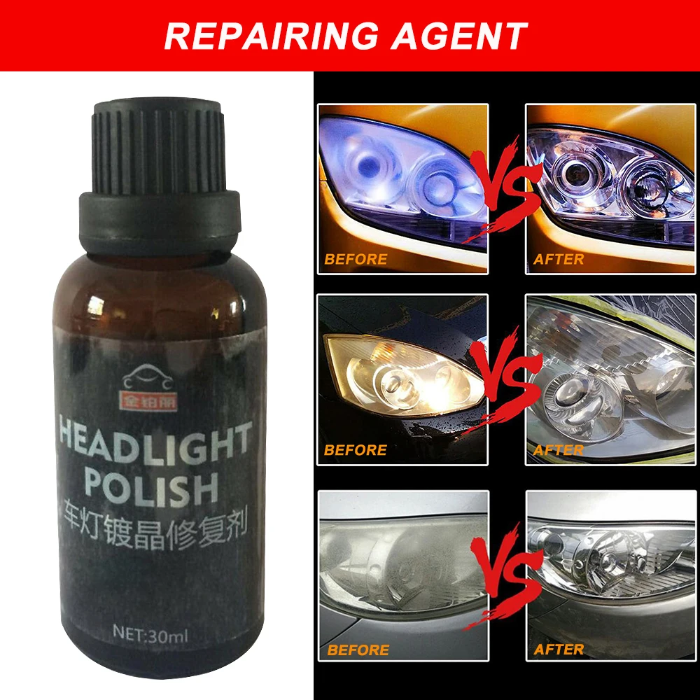 30ml Car Repair Clean Brightening Restoration Headlight Styling Polishing Liquid Newest 3