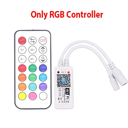 Only Controller Радиочастотный пульт дистанционного управления WiFi RGB Светодиодная лента 12 в 60 светодиодный s/m SMD 2835 водонепроницаемый гибкий светодиодный ленточная гирлянда 15 м 20 м для украшения дома - Испускаемый цвет: Only Controller