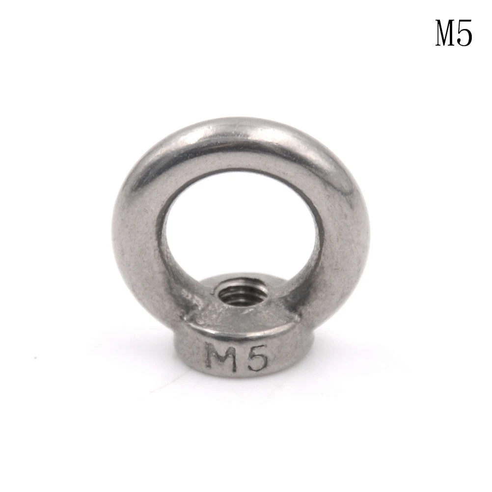 Нержавеющая сталь Глаз Гайка морской подъемного M5/M6/M8/M10/M12 Глаз Гайка регулировочная гайка петля для кабеля подъемный трос