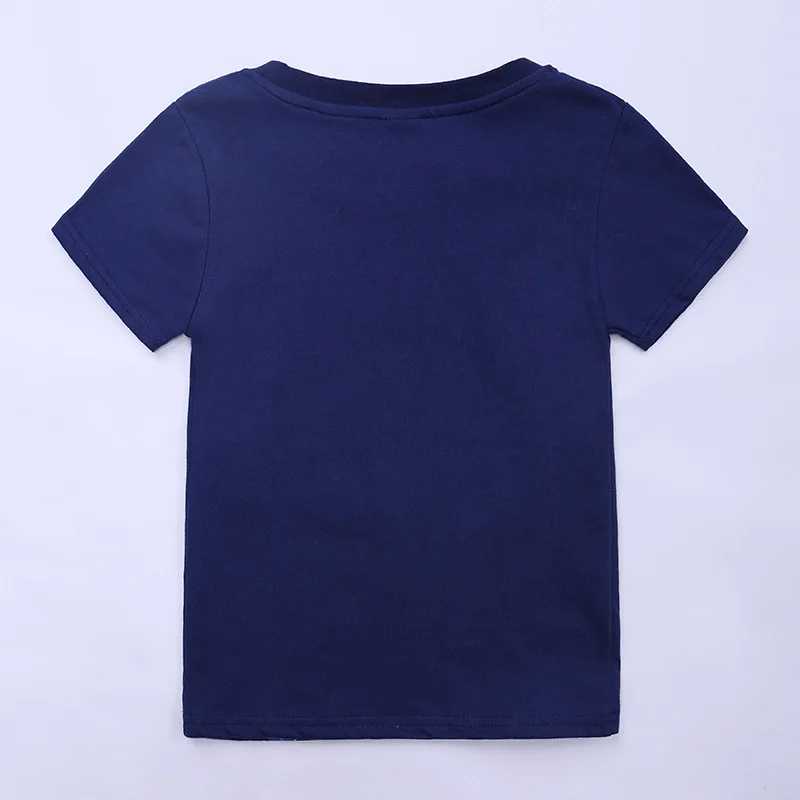 Childrenswear Summer Wear Children BOY'S Dinosaur Pattern Printed Short-sleeved round Collar T-shirt Children Base Shirt