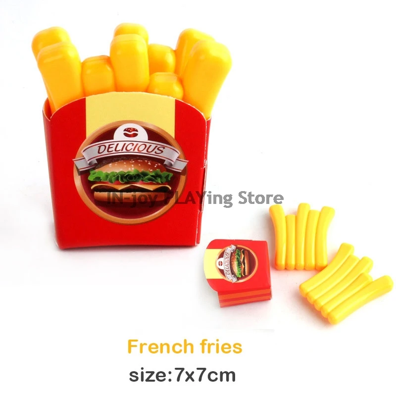 Hot Sale Snacks Food Toy Detachable Building Blocks Hamburg Pizza Donuts Brick Model Montessori Toys For Children Kids Gifts DIY