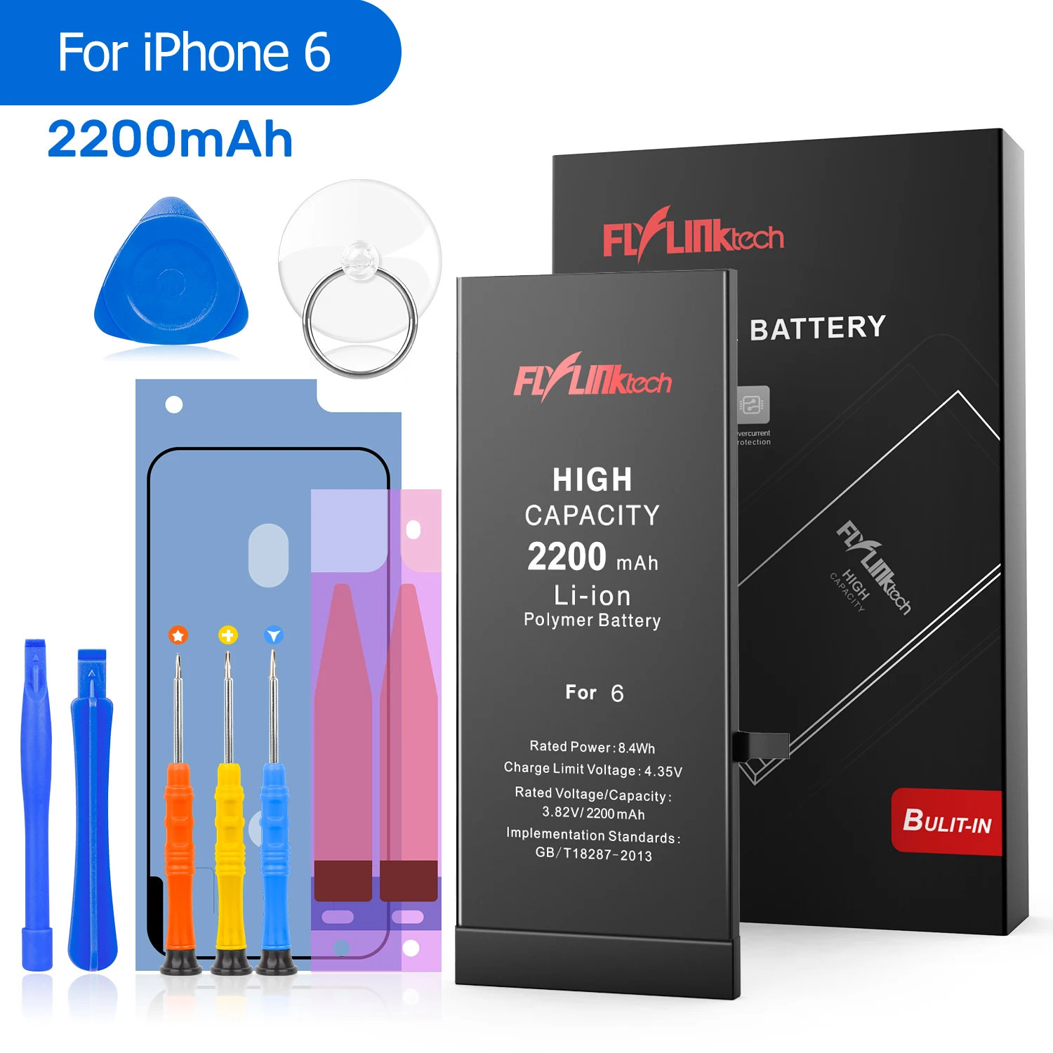 Flylinktech, аккумулятор для мобильного телефона, для iPhone 6, 6s, s Plus, сменные батареи, высокая емкость, аккумулятор для iPhone 6 plus