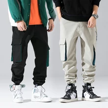 Уличная одежда, теплые зимние штаны для мужчин, длинные штаны в стиле хип-хоп с боковыми карманами, брюки-карго, мужские джоггеры, модные флисовые брюки для мужчин, 3xl