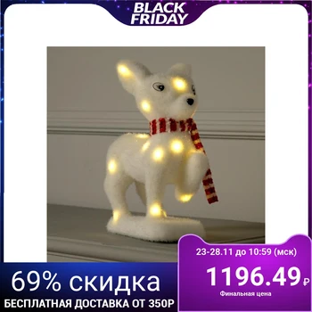 

Light figure "Fawn in a red scarf", 23 LED, 26x18x14 cm, fixing, from batar., T / WHITE 4843996