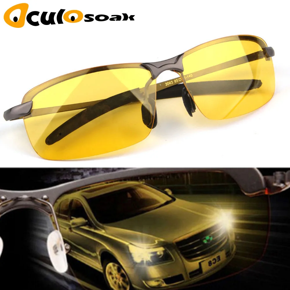 

2019 Hot Men's Aluminum-Magnesium Car Drivers Night Vision Goggles Anti-Glare Polarizer Sunglasses Polarized Driving Glasses