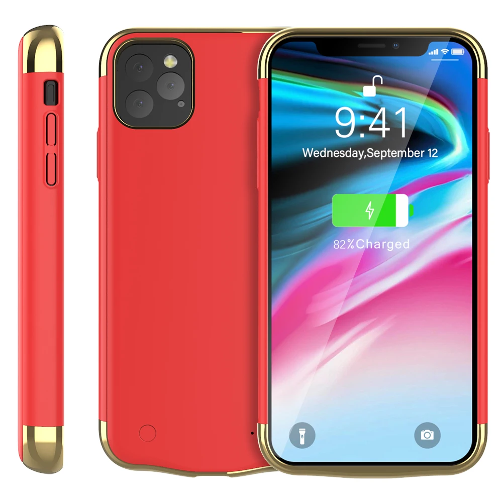 Для iPhone 11 pro 5,8 чехол для зарядного устройства 5500 мАч внешний резервный блок питания защитный чехол для iPhone 11pro чехол для аккумулятора - Цвет: Red