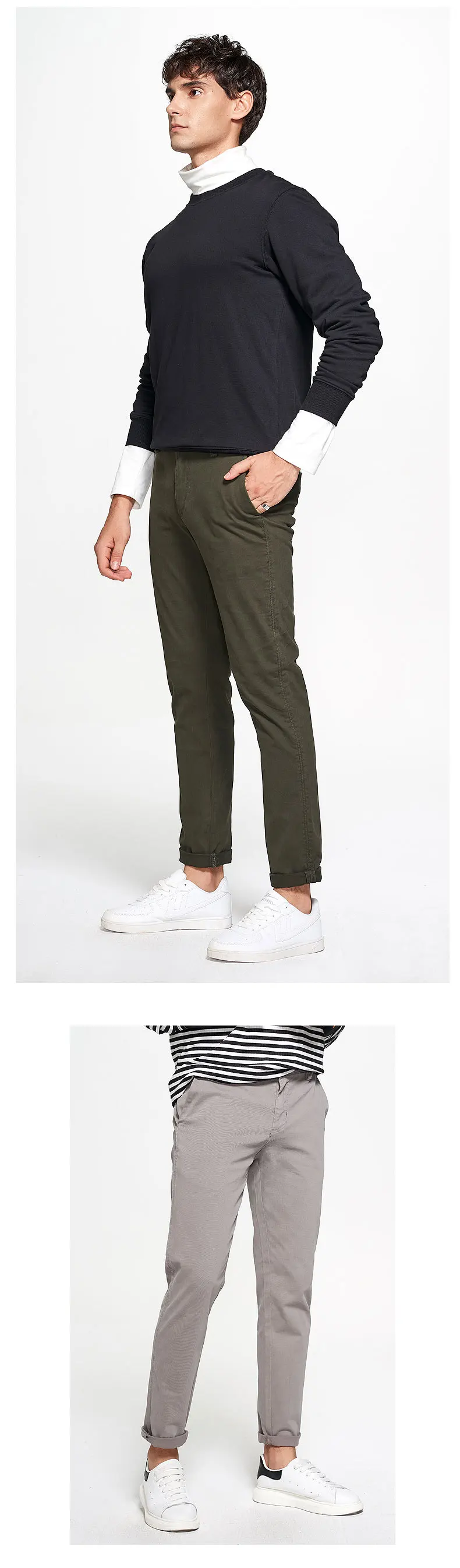 19 осень и Новинка зимы Стиль многоцветный Slim Fit корейско-Стиль Повседневное брюки Для мужчин основания в стиральной машине повседневные штаны