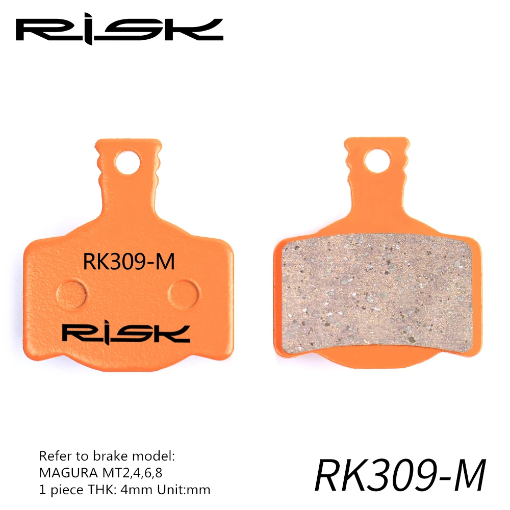 RK309-M Риск 1 пара/2 шт. горный велосипед металлический тормозных колодок цикл Медь волокна для M445/355/395 Смола органический диск дорожный тормозных колодок - Цвет: RK309-M
