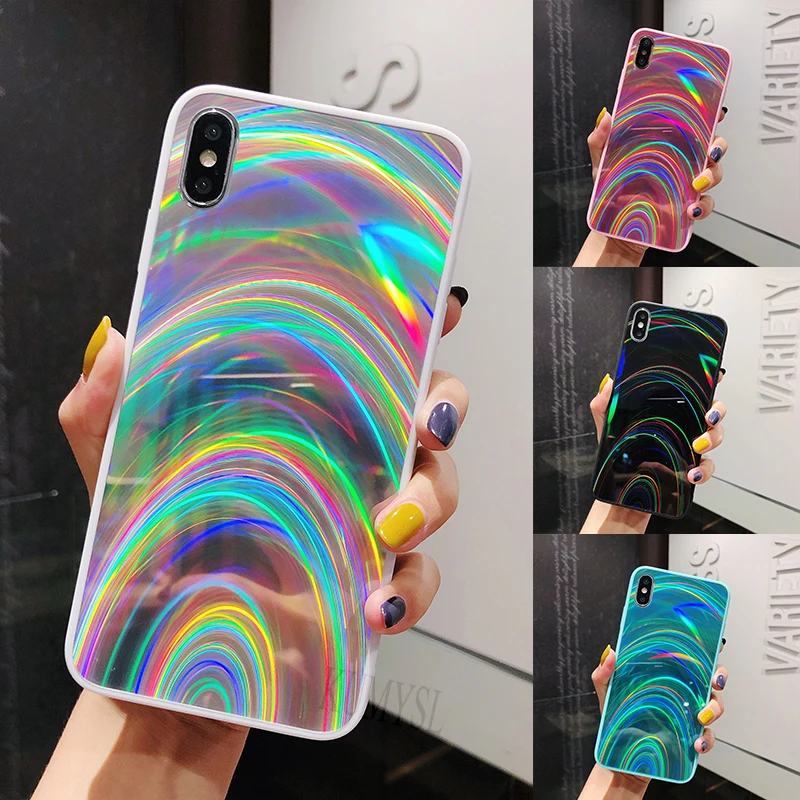 Роскошные 3D Аврора цвета радуги Чехол для мобильного телефона iPhone 11 Pro 6 6s 7 8 plus X XS