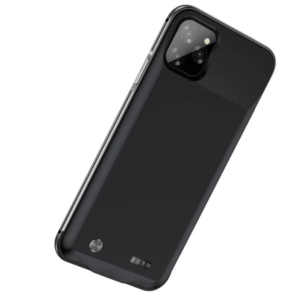 5000 мАч светодиодный чехол с аккумулятором для iPhone 11 Pro Max Silm алюминиевая рамка противоударный расширенный внешний аккумулятор чехол для iPhone 11