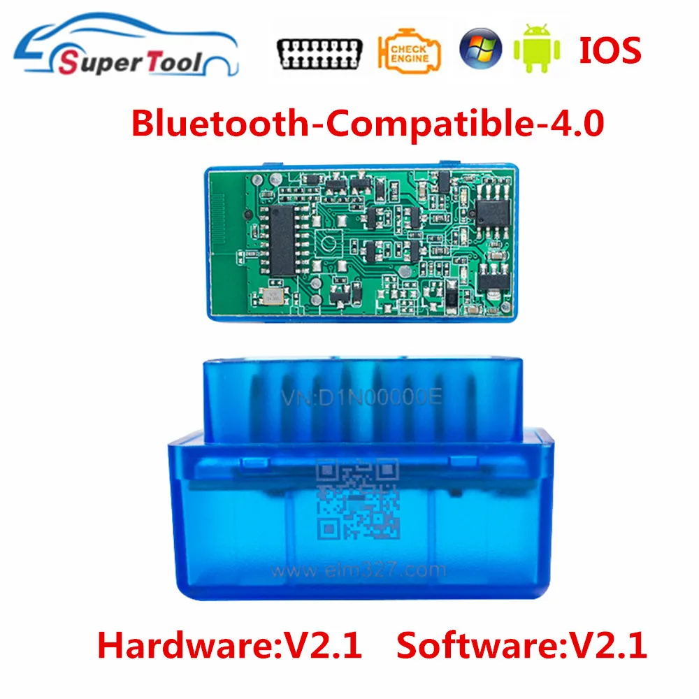 Top Bluetooth 5.1 ELM327 V2.1 OBD2 Scanner ELM327 2.1 OBDII Auto Car ...