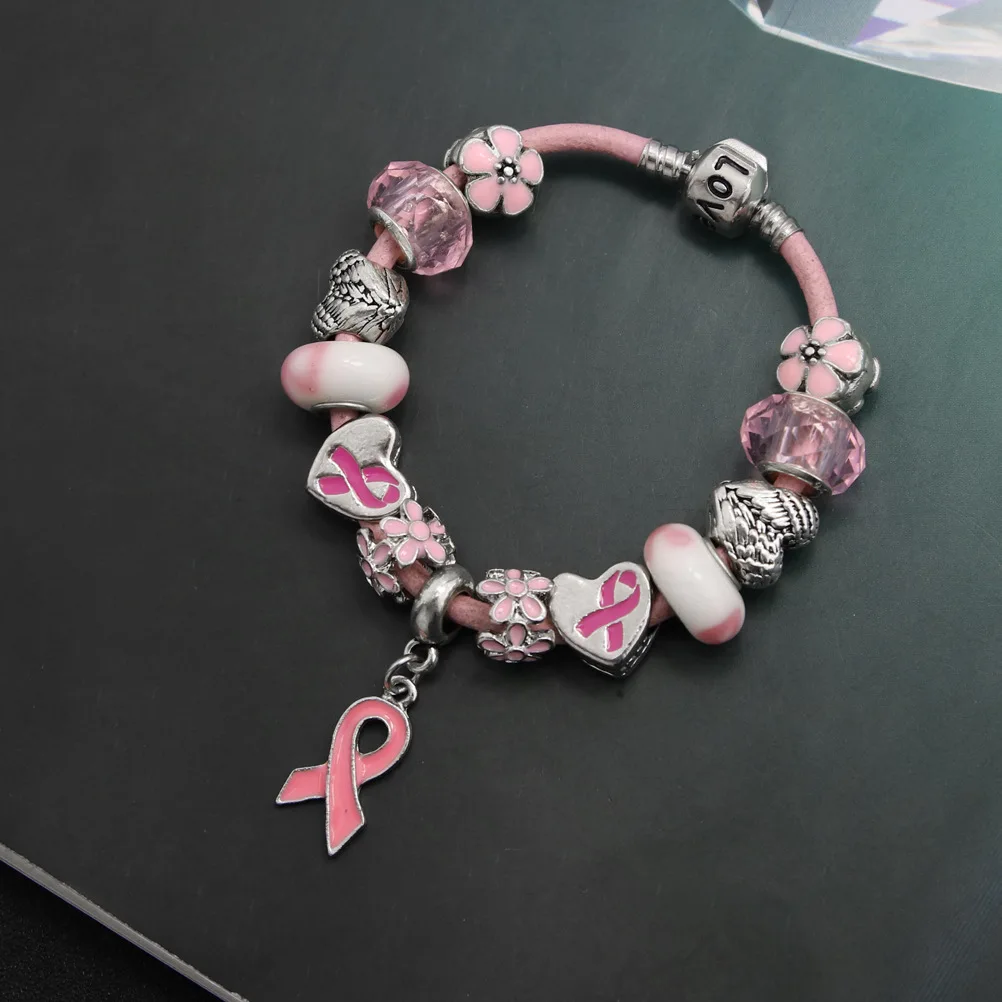 1Pcs Dropshipping October Breast Cancer Awareness Pink Ribbon