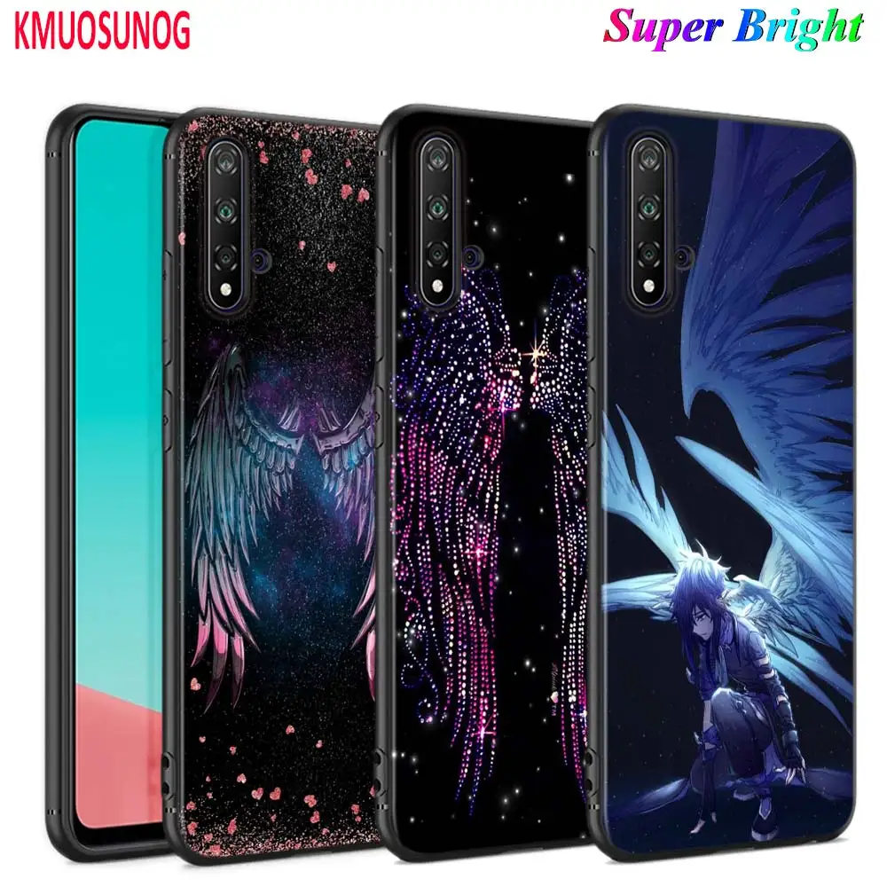 Черный Модный чехол с крыльями ангела для Huawei Nova 5 3i P Smart Z Plus 2019 P30 P20 Pro P10 P9 P8 Lite