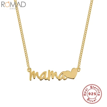 

925 Sterling Silver Necklaces For Women Mama Clavicle Chain Mother Day Gift Jewelry Necklace Women Pendientes Aesthetic Collares