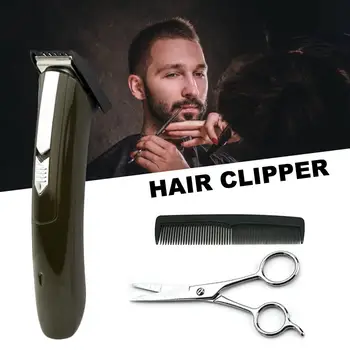 

Electric Hair Trimmer Clipper Beard Trimmer Cordless USB Rechargeable Hair Cutting Hairdressing Scissors Hair Cape Comb