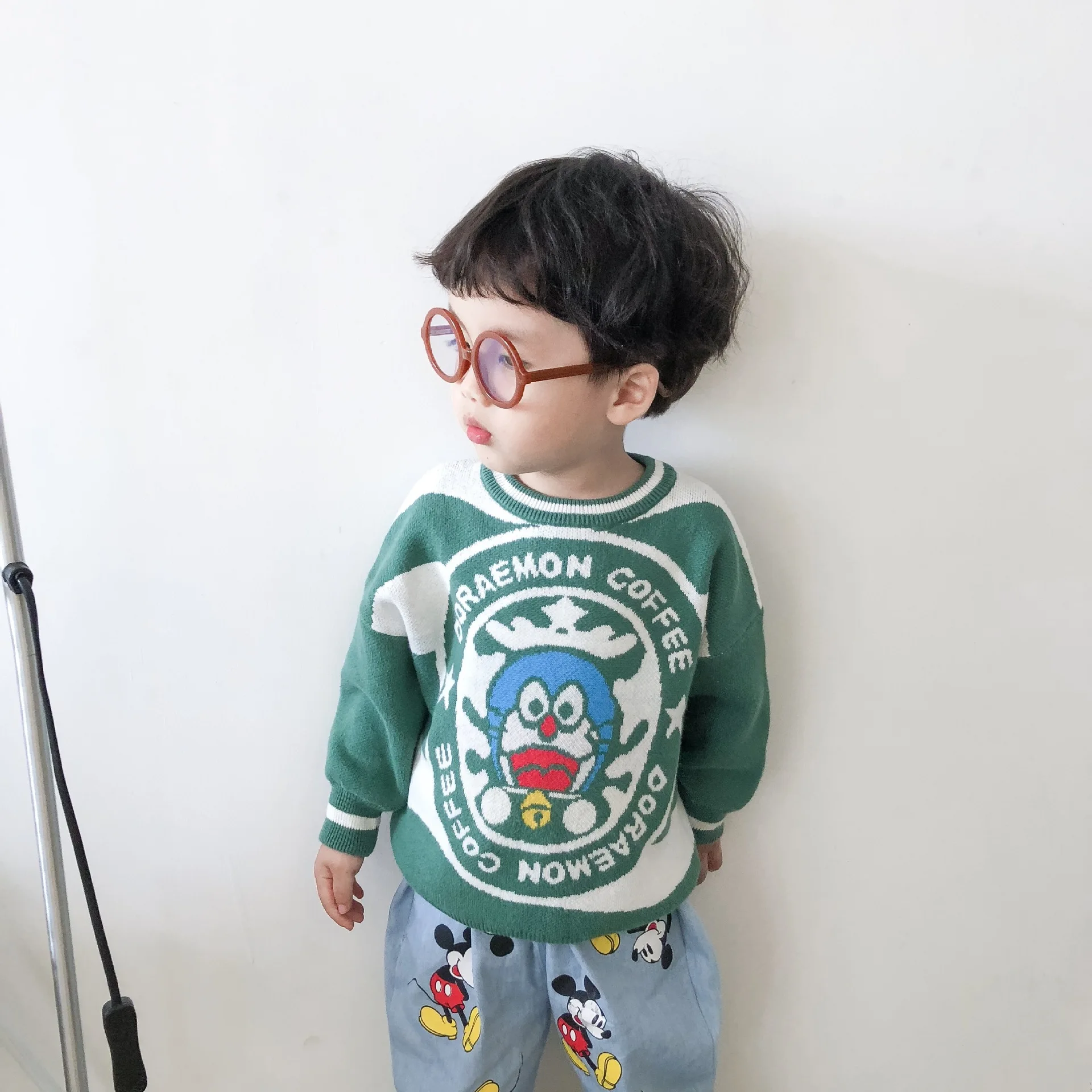 Tonytaobaby Autumn and Winter New Kids' Babies' Creative Stripe Cotton Sweater Baby Sweater Toddler Sweater Pullover Sweater