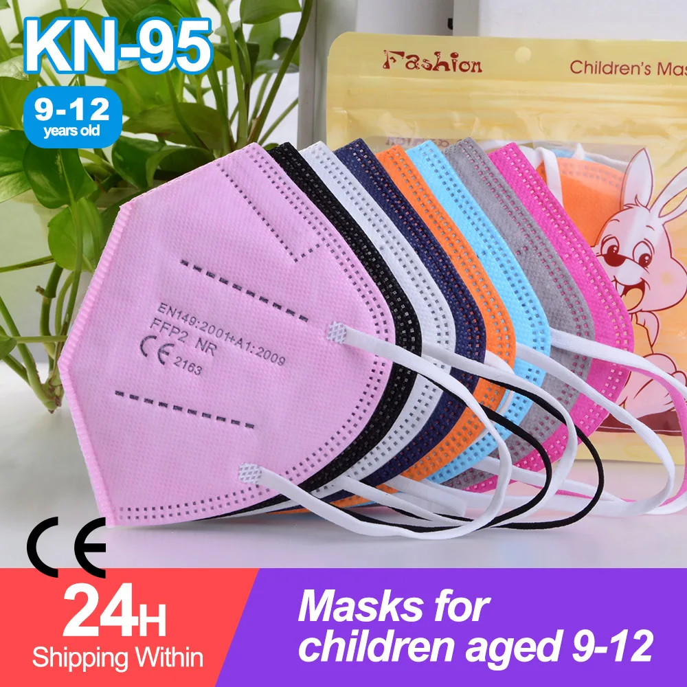 Los niños KN95 boca cara máscara FFP2 Mascarillas niños de 5 capa máscaras de protección FPP2 aprobado higiénico niños máscara ffp2mask niños