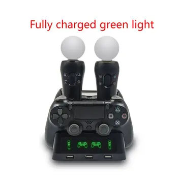 

Charging Dock Station Charger Cradle USB Charger Stand Holder For Playstation 4 PS4 Slim Pro PS VR PS Move Accessories B85B