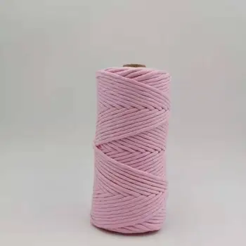 

Ropemate Premium Soft Cotton Cord 4MM 100Meters - 1 Single Strand - Cherry Pink Color
