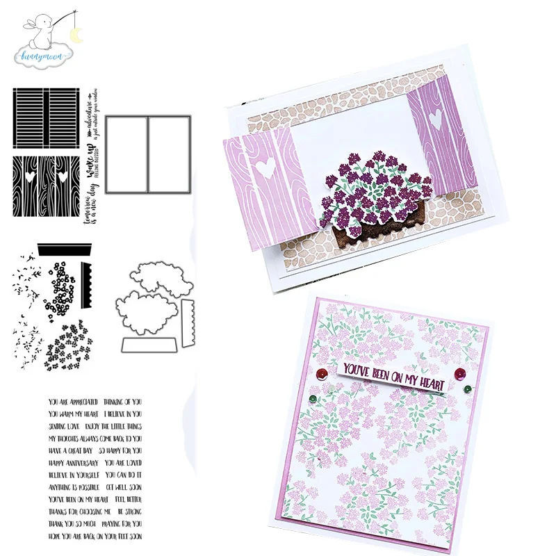Heart Feet Stencils die and stamps for DIY DIY Scrapbooking Card