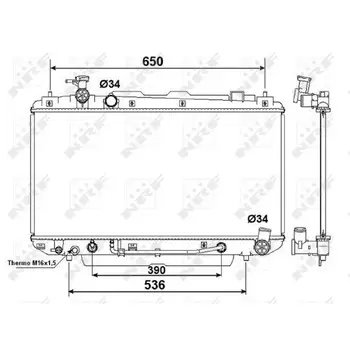 

Radiator TOYOTA RAV4 2.0L AUTOMATIC ac +/-00-05 NRF 58415