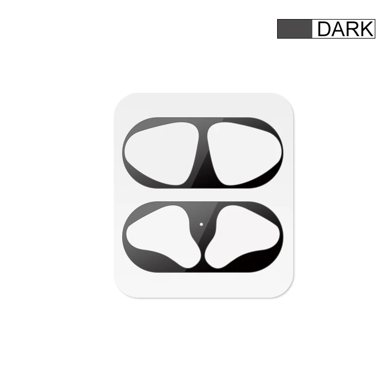 Black Для Apple AirPods 2 1 пылезащитный чехол наклейка для Air Pods 1 2 Пылезащитная пленка для защиты наушников наклейка s - Цвет: Black