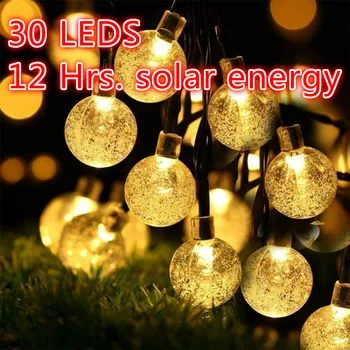 

Solar String Lights Fairy Lights Patio Lights Waterproof Crystal Ball Led for Patio Lawn Garden Wedding Party Christmas Decorate