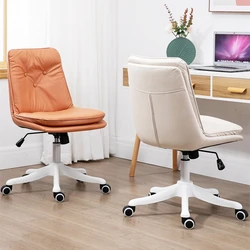 Chaise d'ordinateur pivotante nordique légère, technologie de luxe, chaise de bureau, pour chambre à coucher, salon, salle de conférence 