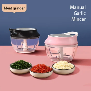 

YosHouse Manual Vegetable Chopper for Vegetable Fruits Nuts Carrot Garlic Mincer Hand Pull Mincer Blender Processor Tools