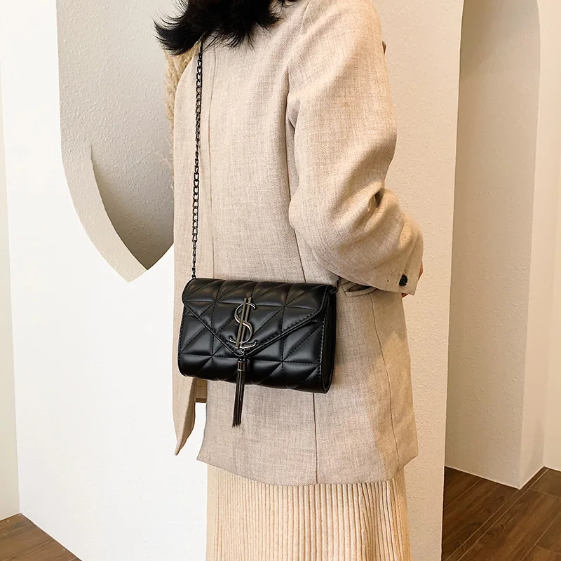 

Retro Glorious New Arrival Bag Women's 2019 Autumn And Winter New Style Textured Casual Shoulder Bag Online Celebrity Rhombus Ch