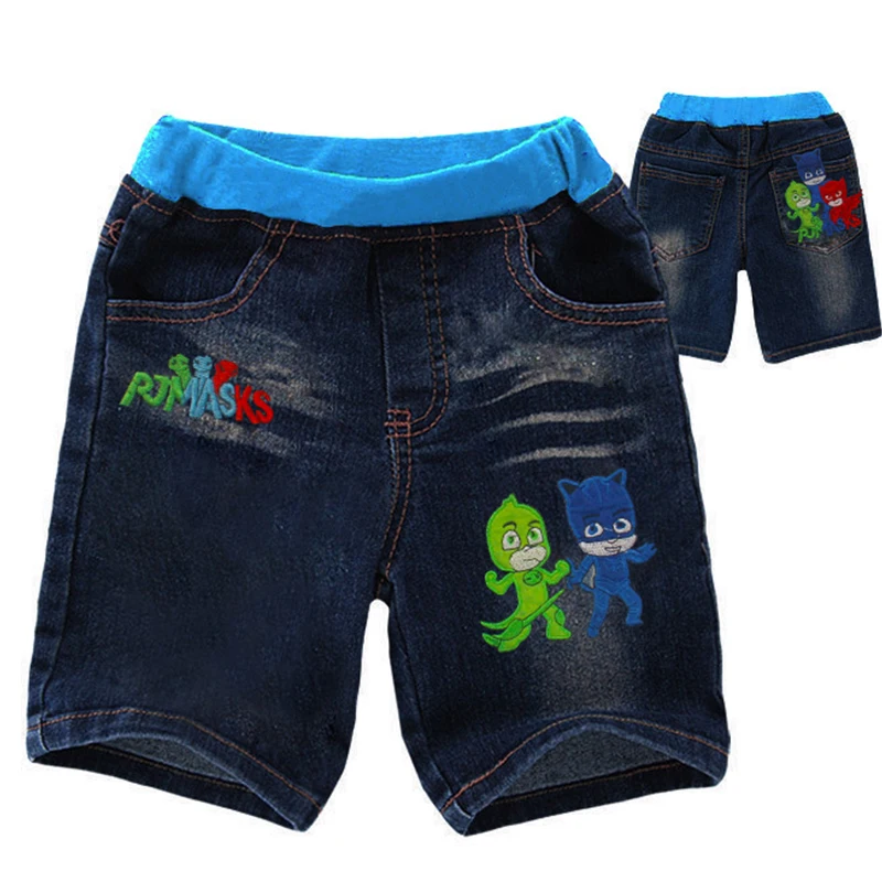PJ Masks/детские джинсовые шорты детские джинсы для мальчиков и девочек, Pj Mask, трикотажные спортивные штаны с рисунком человек 2S34
