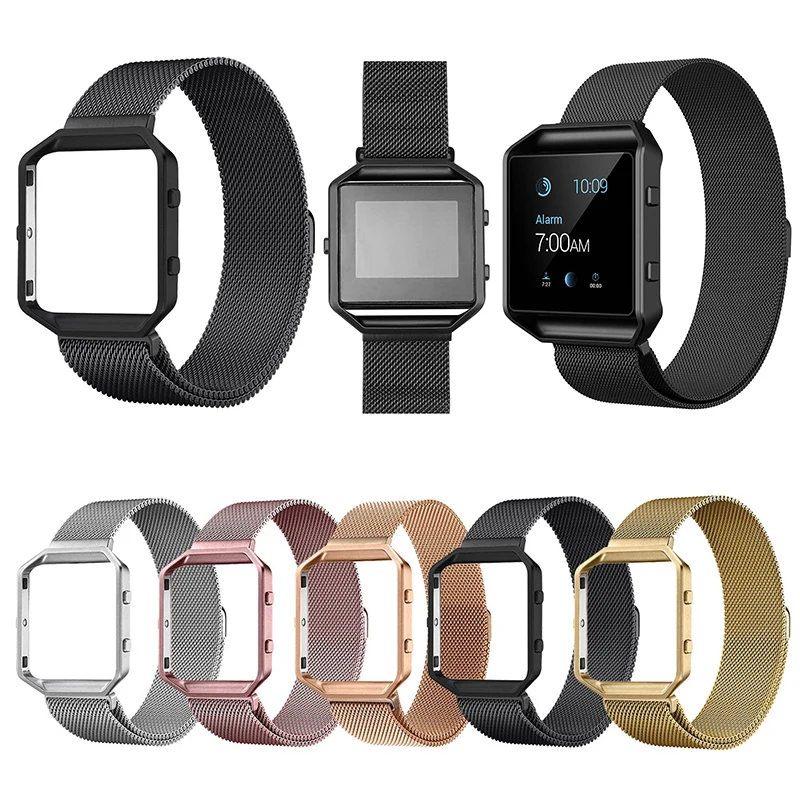 Магнитный замок сетки петля ремешок браслет с металлической рамкой для FitbitBlaze часы VH99