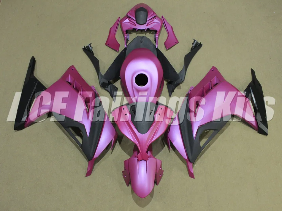 ABS полный обтекатель комплект для Kawasaki Ninja300 EX300 300R 2013 13 14 15 16 17 Обтекатели+ крышка бака розовый матовый