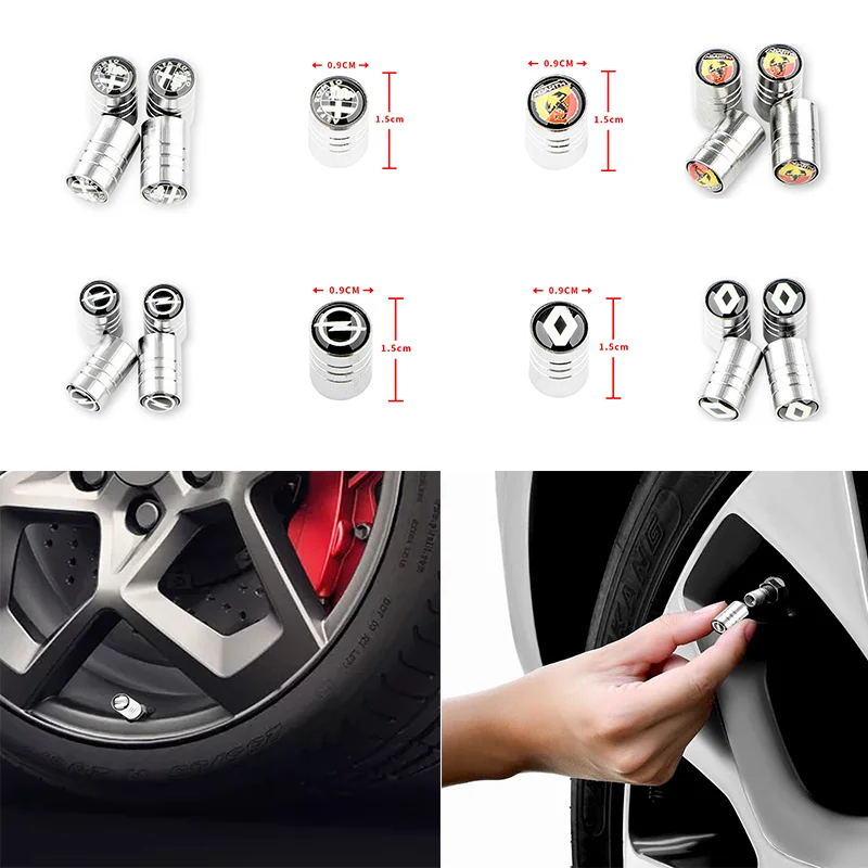 

4pcs for Citroen C0 C1 C2 C3 Picasso C4 Cross Cactus C5 C6 C8 C4L DS3 DS5 Hyundai Chevrolet Car Accessories Wheel Tire Valve Cap