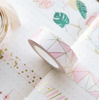 

NEW Decor Pink Geometry Washi Tape Set Grid garden beehive star trek tropical Monstera DIY Masking Tapes School Office Supplies