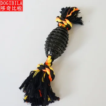 

Pet dog toy knitting knot toy rubber toy large Labrador interactive hemp rope molar dog toy