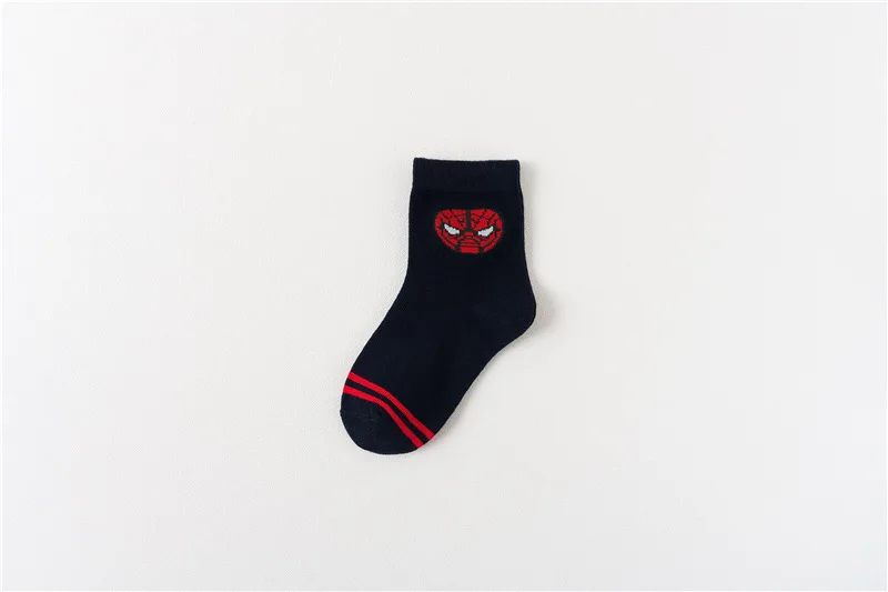 5 Pairs/Lot Cotton Kids Socks Breathable Cartoon Spiderman Superman Fashion Baby Boys Girls Socks For 1-15 Years