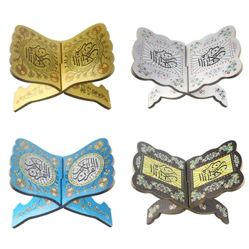 

Floral Plants Pattern Islam Style Wooden Book Stand Reading Rest Cook Book Document Stand Holder Bookrest Display
