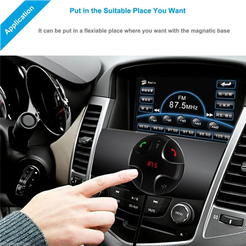 Hevxm FM Bluetooth передатчик Hands-free автомобильный комплект mp3-плеер Поддержка TF карты воспроизведения музыки аудиомодулятор автомобильные аксессуары
