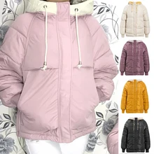 Loozykit, женская теплая походная куртка, повседневная, с капюшоном, для улицы, для кемпинга, куртки, Женская ветровка, с хлопковой подкладкой, для походов, альпинизма, пальто